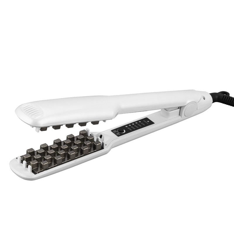 Hair Iron Ceramic 3D Grid Hair Crimper Professional Volumizing Curling Iron Corn Perm Fluffy Splint Flat Iron Hair Styling Tools