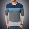 Men's Sweater O-Neck Striped Slim Fit Knittwear Mens Sweaters Pullovers Pullover Men